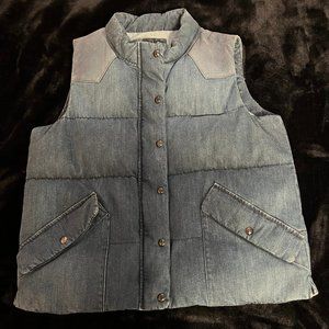 Gap Western-style denim puffer vest
